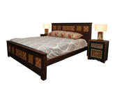 AKBARI BED WITH 2x SIDE TABLES / 2x LAMPS